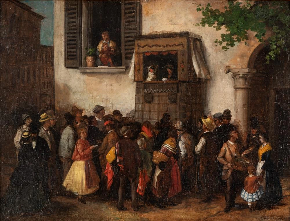 249-Angelo Inganni-I burattini, 1869